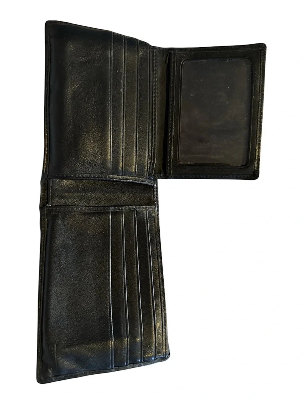 Coach Men's ID Billfold Wallet - Signature Canvas with Blue Varsity Stripe